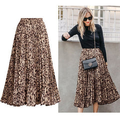 Pretty Woman Skirt - Loose Pleated Skirt With Elastic Waist