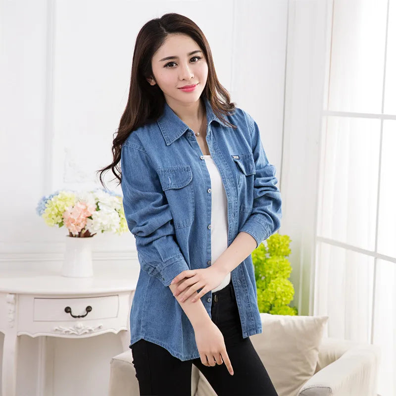 Pretty Woman Jacket - In Style Long Denim Jeans Shirt Jacket