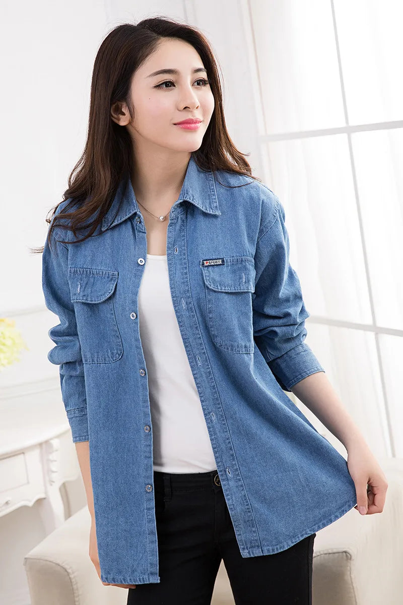 Pretty Woman Jacket - In Style Long Denim Jeans Shirt Jacket