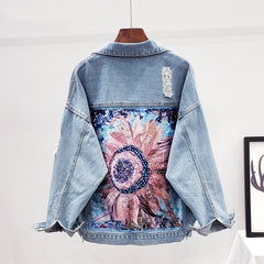 Pretty Woman Jackets & Shirts - Streetwear Style Print Women's Denim Jacket