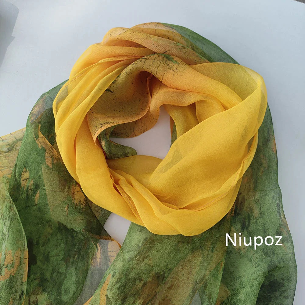 Pretty Woman Curvy Accessories - Chiffon Georgette Scarf - Sukara and Birch Forest Prints