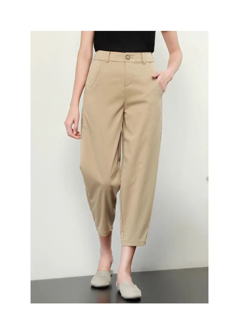 Pretty Woman Pant - Cotton, Wide Leg Pants, High Waisted Loose Fitting Straight Pants