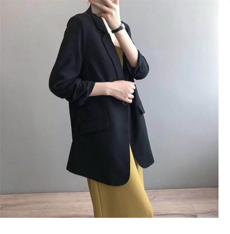 Pretty Woman Jacket - Chiffon, Long,Loose ,Thin,Solid, Colour, Suit Jacket