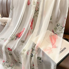 Pretty Woman Accessories - Thin Wraps Elegant Floral Scarf Shawl Pashmina