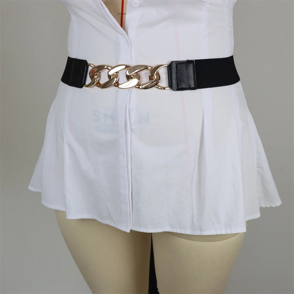 Pretty Woman Curvy Accessories - Wide Elastic Waist, Retro Fashion, Cinch, Stretchy, Stylish, Dress Belt