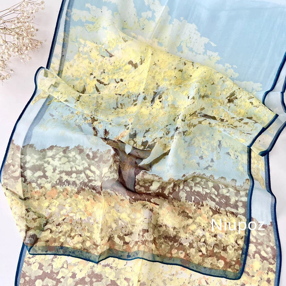 Pretty Woman Curvy Accessories - Chiffon Georgette Scarf - Sukara and Birch Forest Prints