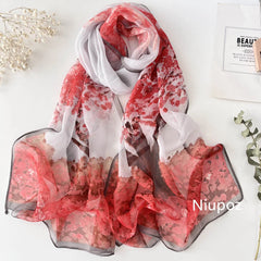 Pretty Woman Curvy Accessories - Chiffon Georgette Scarf - Sukara and Birch Forest Prints