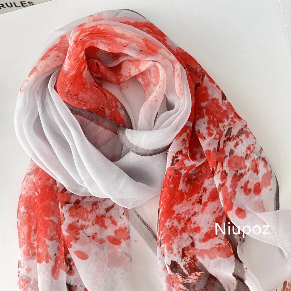 Pretty Woman Curvy Accessories - Chiffon Georgette Scarf - Sukara and Birch Forest Prints