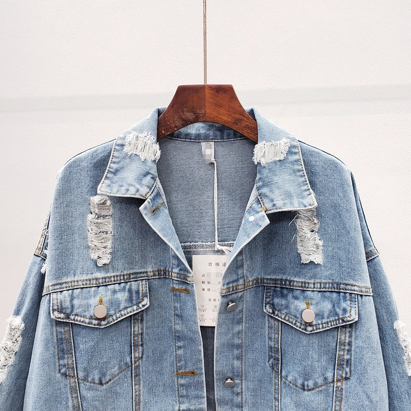 Pretty Woman Jackets & Shirts - Streetwear Style Print Women's Denim Jacket