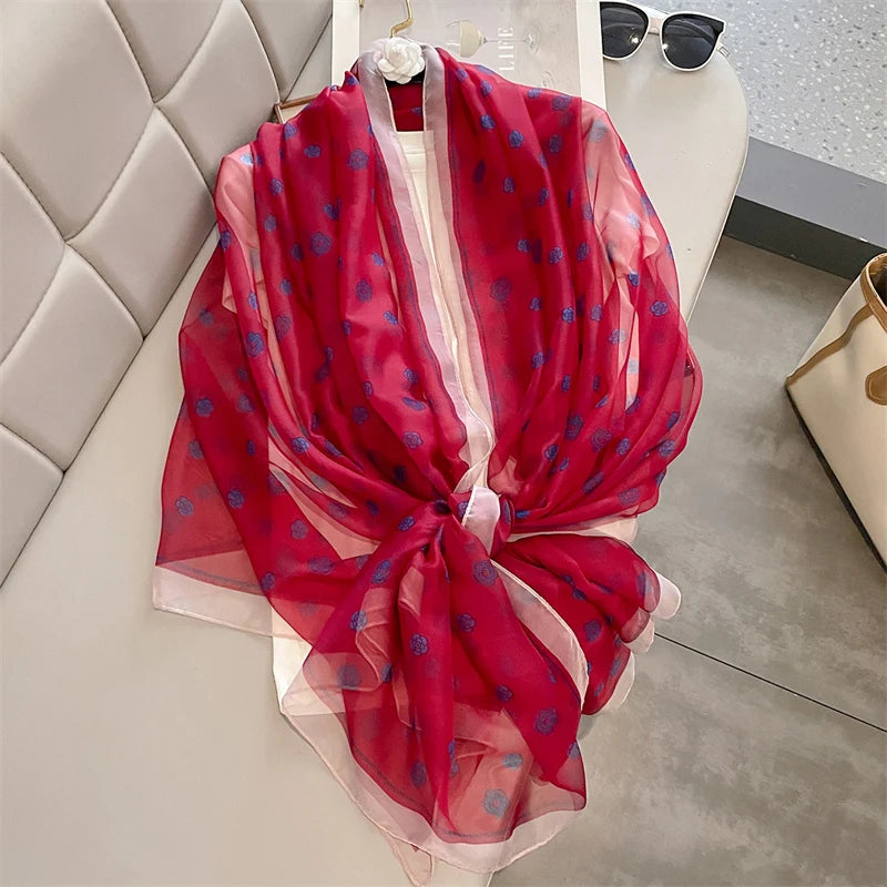 Pretty Woman Accessories - Thin Wraps Elegant Floral Scarf Shawl Pashmina