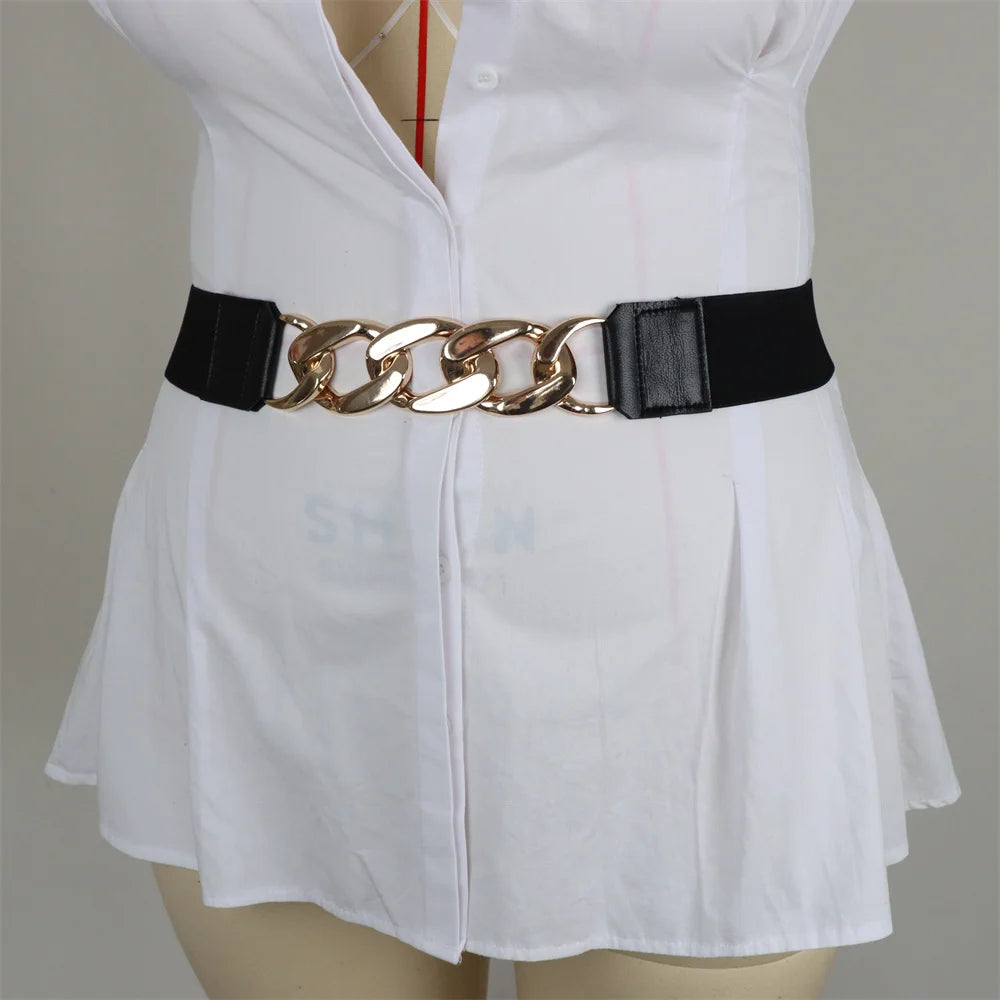 Pretty Woman Curvy Accessories - Wide Elastic Waist, Retro Fashion, Cinch, Stretchy, Stylish, Dress Belt