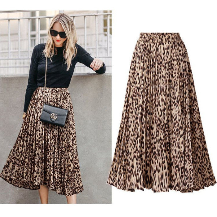 Pretty Woman Skirt - Loose Pleated Skirt With Elastic Waist