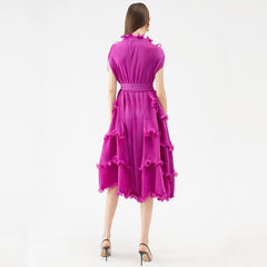 Pretty Woman Dress - High Quality African Women's Plus Size Pleated Ruffle Dress