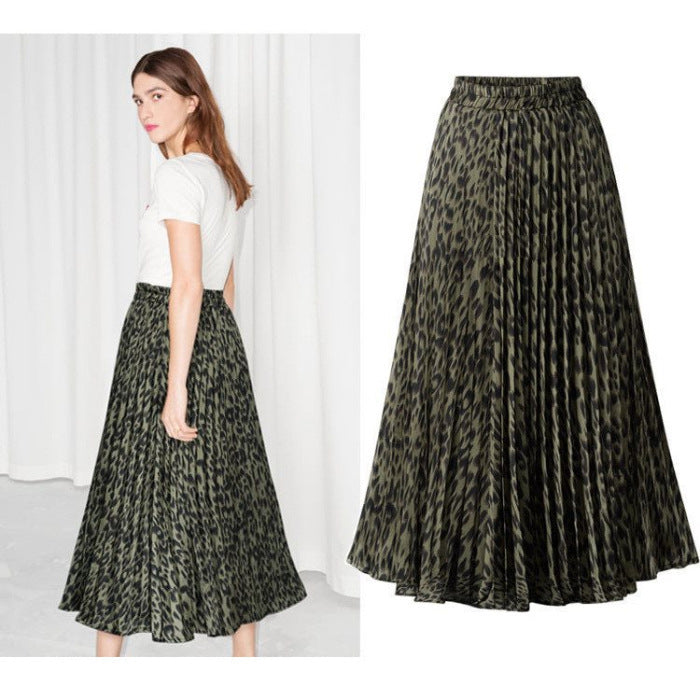 Pretty Woman Skirt - Loose Pleated Skirt With Elastic Waist